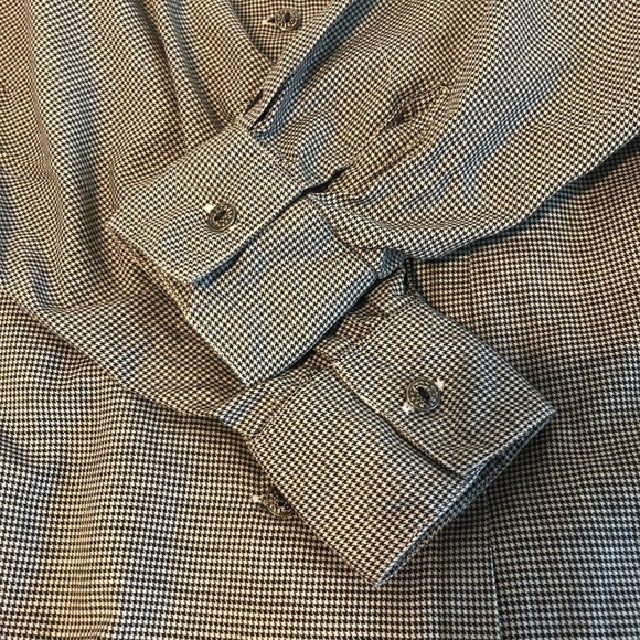 BARNEY'S NEW YORK Blazer Women's Size 6 Black Double Breasted Mini Houndstooth - Picture 7 of 10